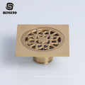 simple square brass shower drain cover plate